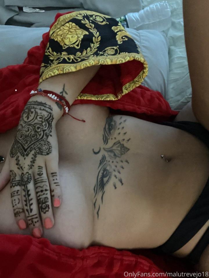 Malu Trevejo Topless Robe Thong Onlyfans Set Leaked